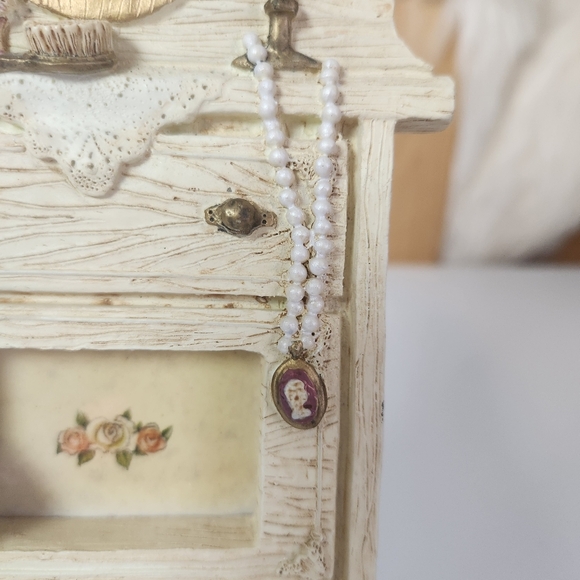 Vintage 90s Figi Dresser Collage Photo Picture Frame Resin Cottagecore Victorian - Picture 8 of 16